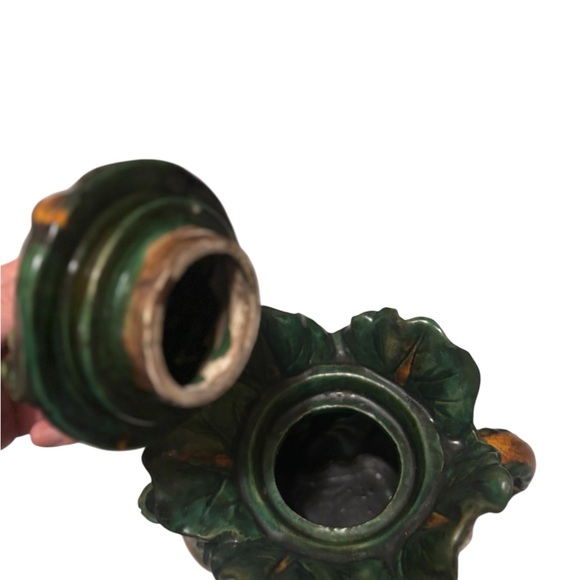 Bok Choy Leaf Ceramic Tea Pot | Vintage Decor - Picture 7 of 9